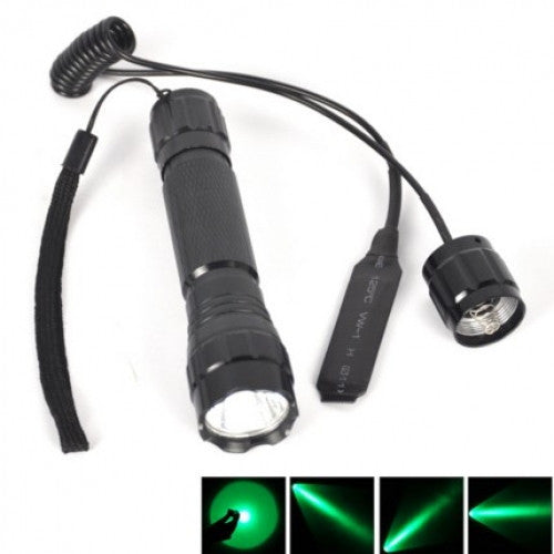 Green/Blue/Red Light Hunting LED Mini Flashlight Torch with Remote Pressure Switch